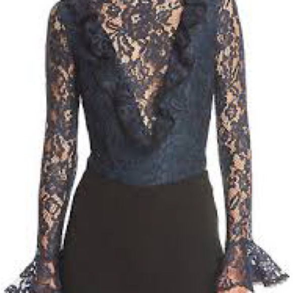 Alexis lace bodysuit blouse top - Picture 2 of 8